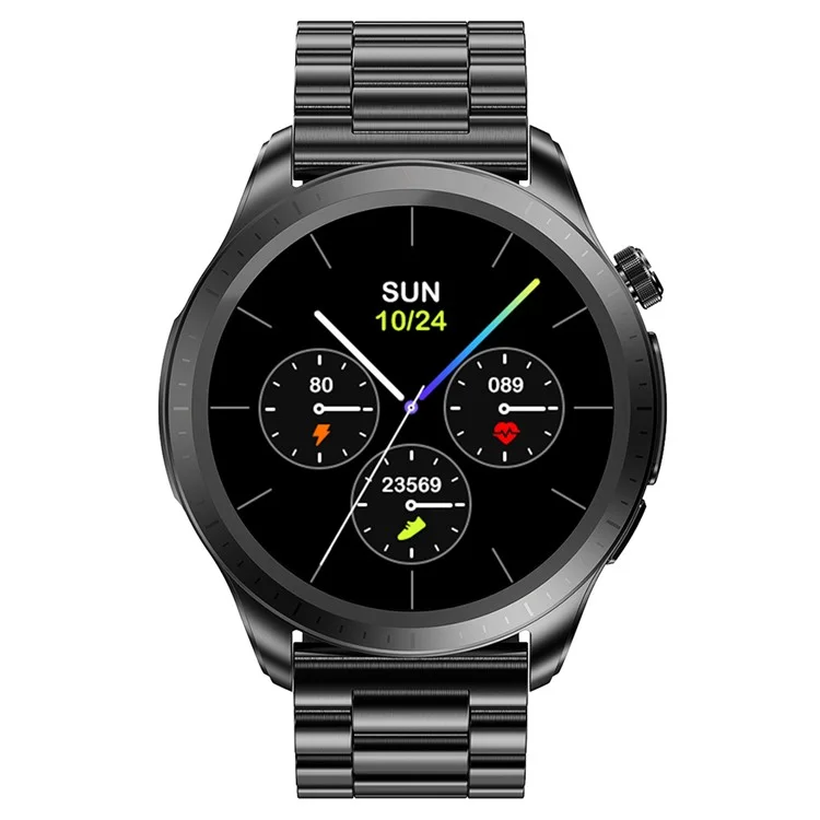 E420 1.39-inch Smart Watch Waterproof ECG+PPG Blood Pressure Heart Rate Monitoring Fitness Bracelet, Steel Strap