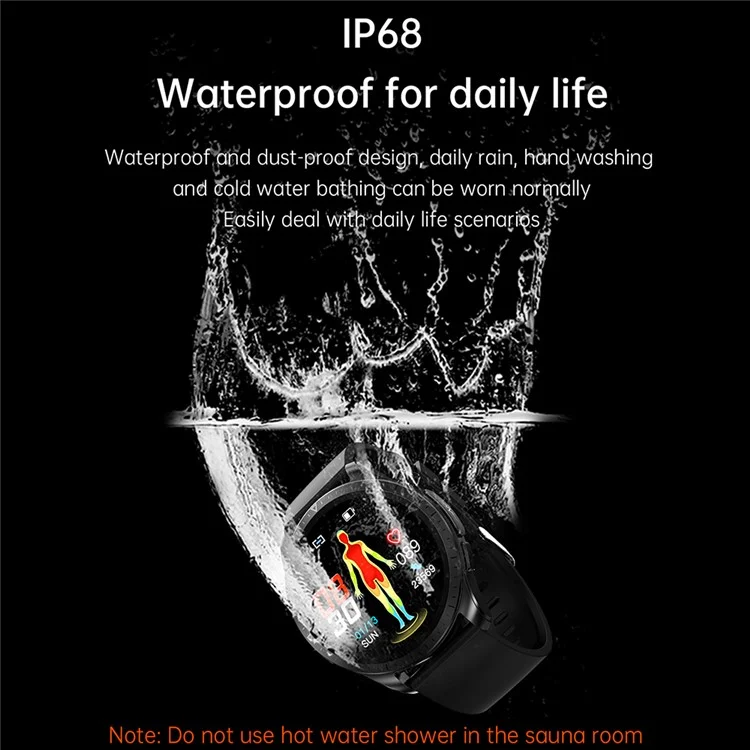 E420 1.39-inch Smart Watch Waterproof ECG+PPG Blood Pressure Heart Rate Monitoring Fitness Bracelet, Steel Strap
