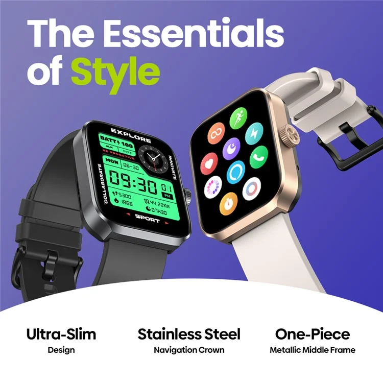 ZEBLAZE Beyond 3 Plus 1.78-inch AMOLED Screen Bluetooth-compatible Call Smart Watch Health Monitoring Sports Watch - Black