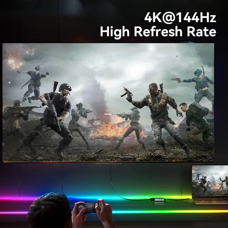 ESSAGER HDMI to Type-C 4K 30Hz Video Adapter 12cm Cable Aluminum Alloy Converter