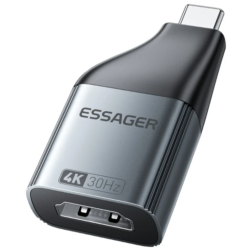 ESSAGER HDMI to Type-C 4K 30Hz Video Adapter Aluminum Alloy Converter