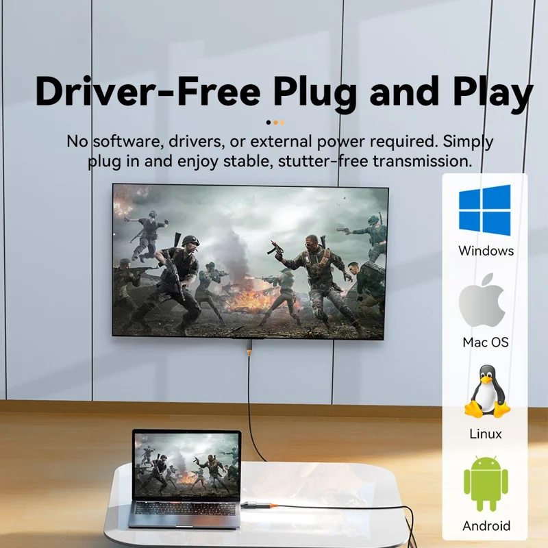 ESSAGER HDMI to Type-C 4K 30Hz Video Adapter Aluminum Alloy Converter