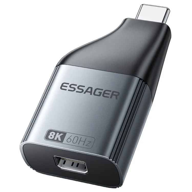 ESSAGER Mini DP to Type-C 8K HD Video Aluminum Alloy Adapter for Monitor HDTV Projector