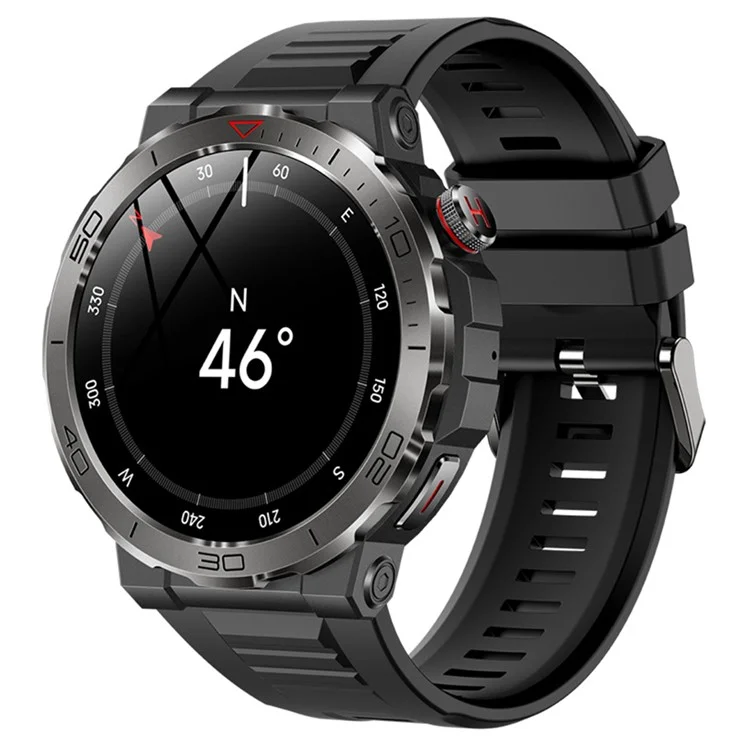 MK68 1.43-inch AMOLED Screen Bluetooth-compatible Call Smart Watch Health Monitoring Outdoor Sports Watch - Black