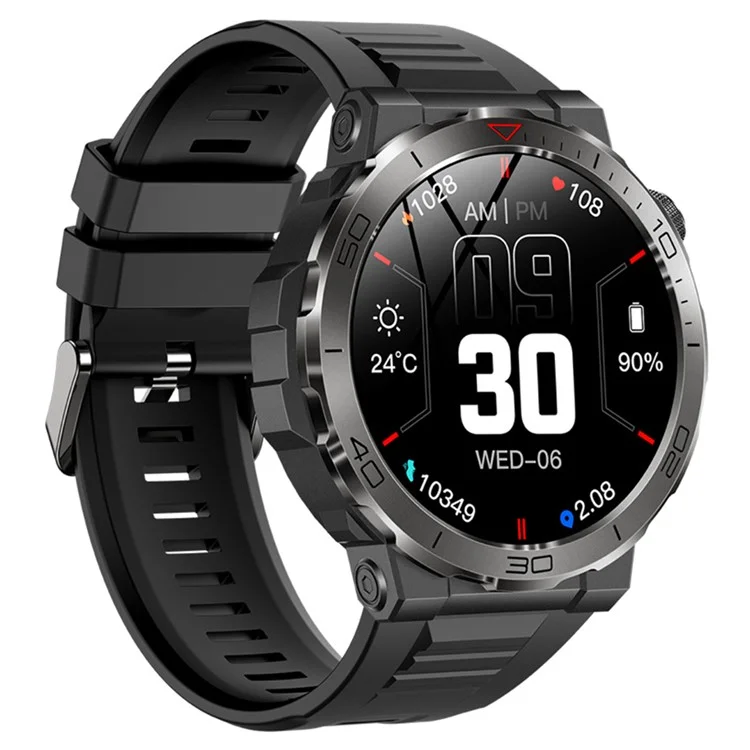 MK68 1.43-inch AMOLED Screen Bluetooth-compatible Call Smart Watch Health Monitoring Outdoor Sports Watch - Black