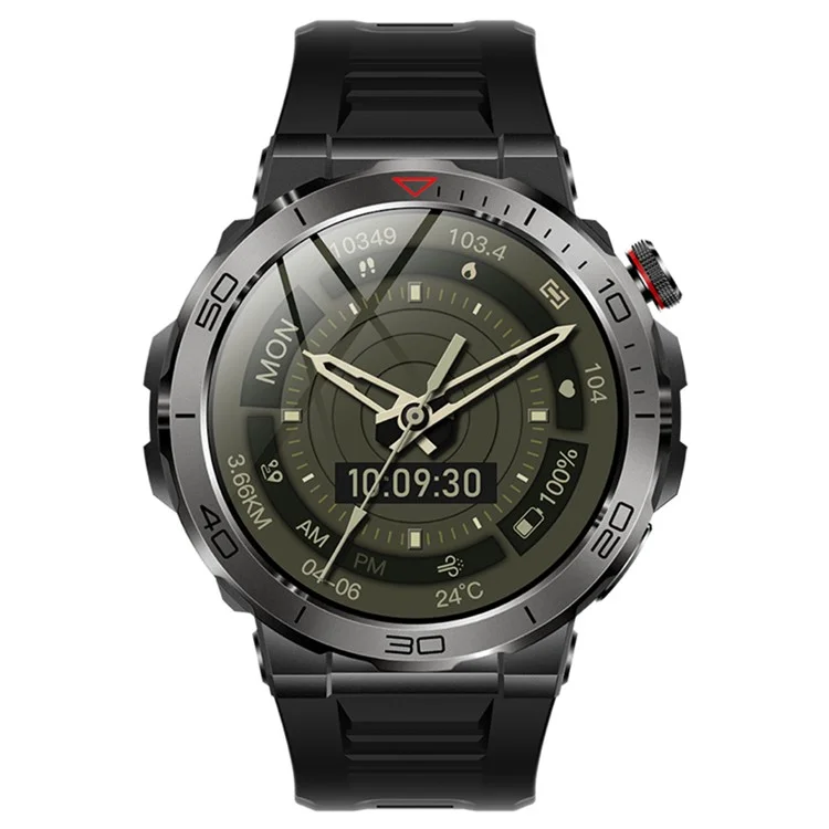 MK68 1.43-inch AMOLED Screen Bluetooth-compatible Call Smart Watch Health Monitoring Outdoor Sports Watch - Black