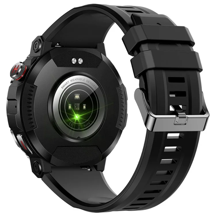 MK68 1.43-inch AMOLED Screen Bluetooth-compatible Call Smart Watch Health Monitoring Outdoor Sports Watch - Black