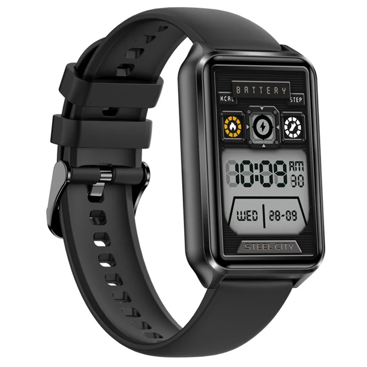 H37 1.57-inch Square Screen Bluetooth-compatible Call Smart Watch Heart Rate Blood Oxygen Monitor Sports Watch - Black