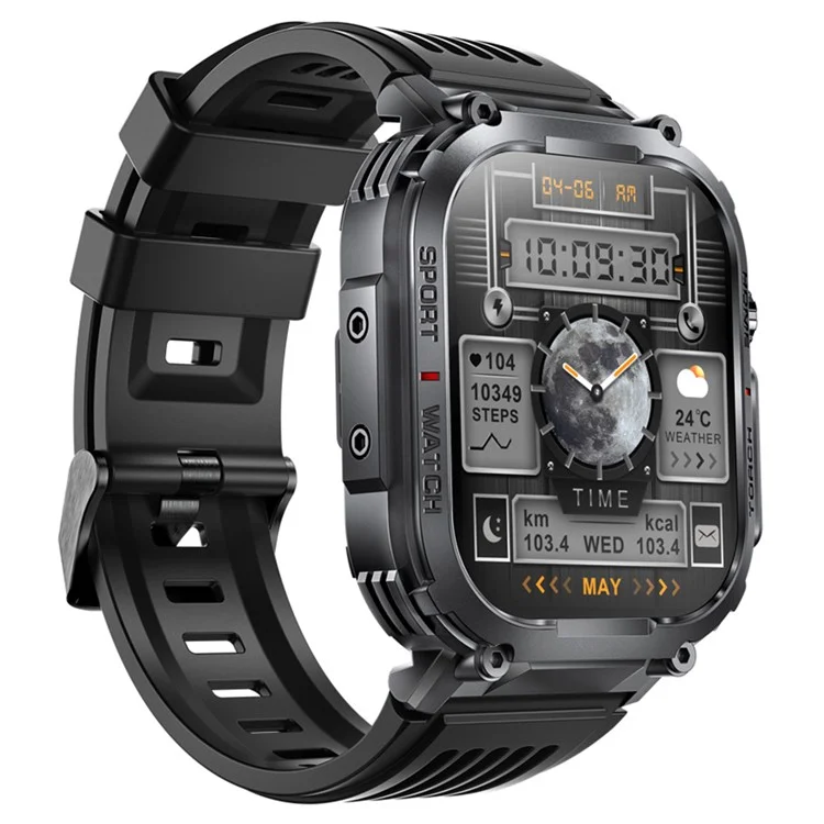 S320B 2,02 Polegadas Bluetooth Call Smart Watch Health Monitoring Compass Função de Esportes à Prova D'água