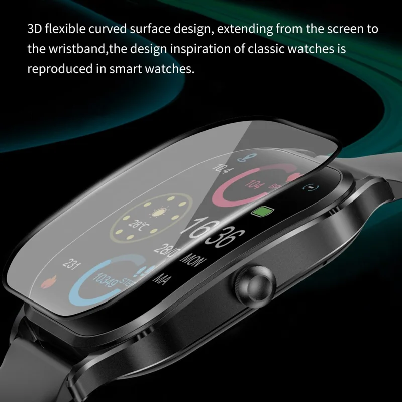 H35 2.02-inch Heart Rate Blood Pressure Monitoring Smart Watch Bluetooth-compatible Call Smart Bracelet - Gold