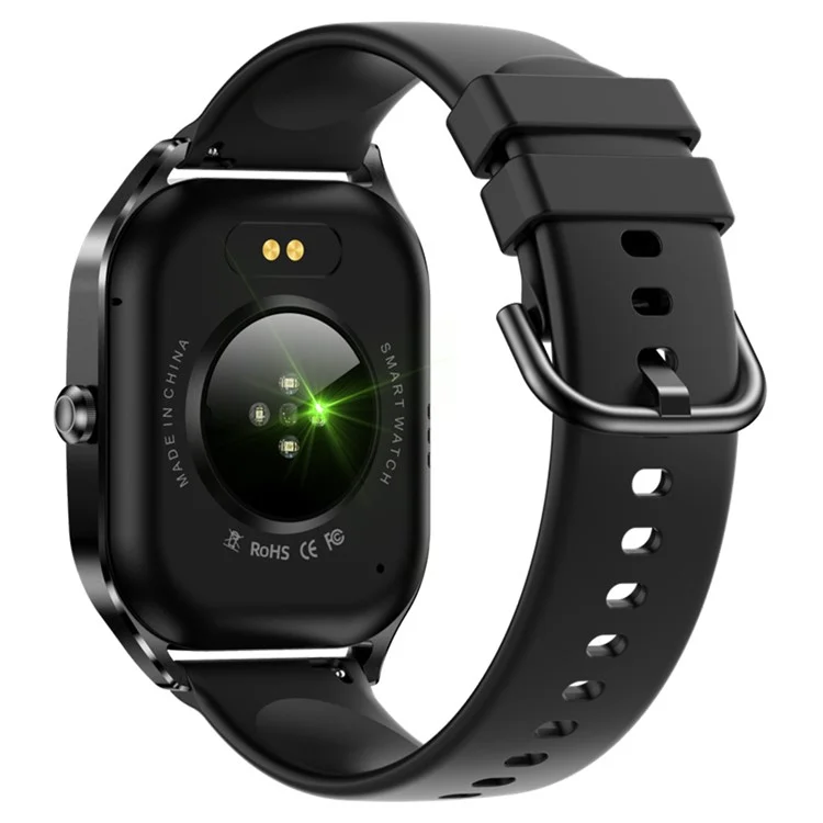 H35 2.02-inch Heart Rate Blood Pressure Monitoring Smart Watch Bluetooth-compatible Call Smart Bracelet - Black
