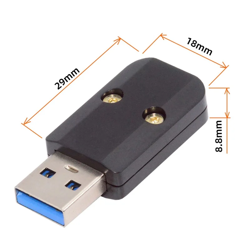 CN-024-MA Solder Type USB 3.0 Type-A Male Plug Connector with Aluminum Alloy Shell for 6.0mm Cable