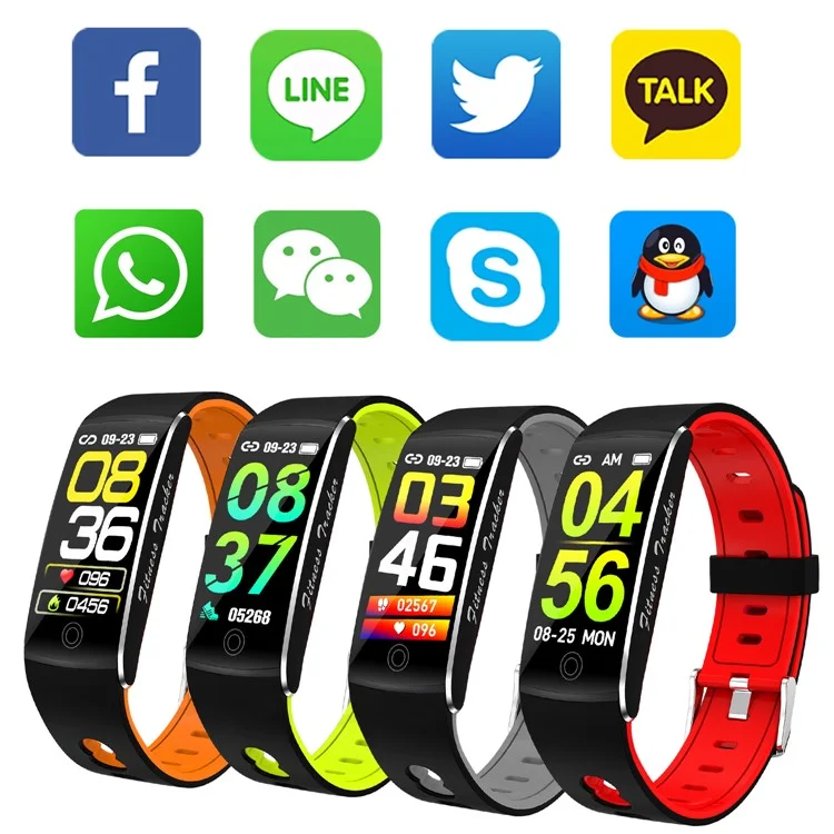 F10TA Smart Watch Heart Rate / Body Temperature Monitoring Wrist Bracelet Fitness Tracker - Grey
