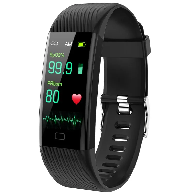 F07T Heart Rate Monitoring Smart Watch Waterproof Wrist Bracelet Fitness Tracker - Black