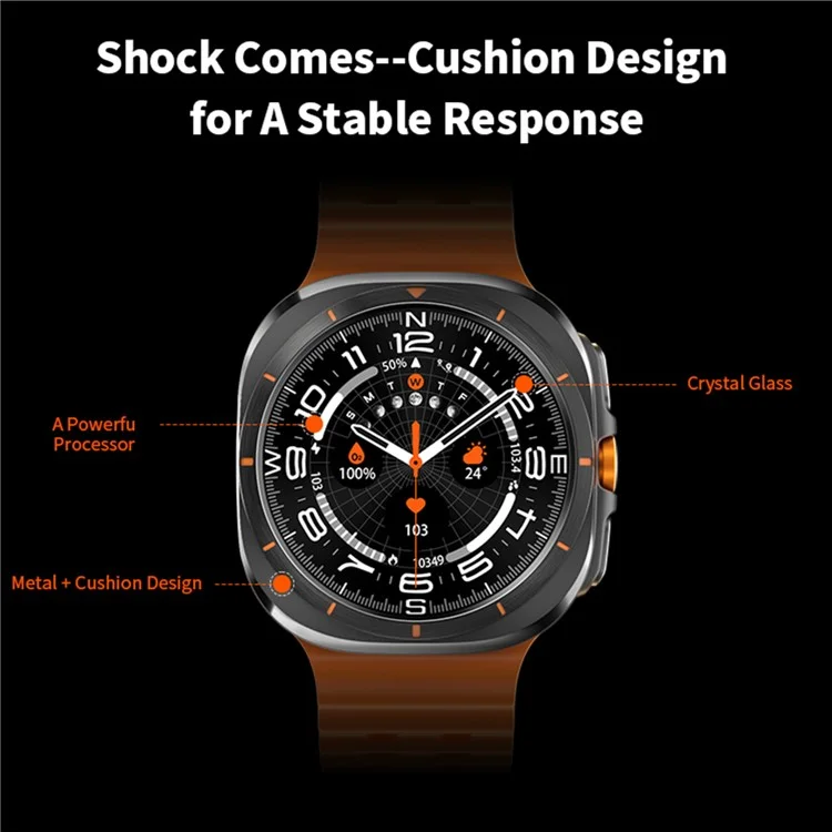 W7 1.43-inch AMOLED Screen Health Monitoring Smart Watch Waterproof Sports Smart Bracelet - Orange