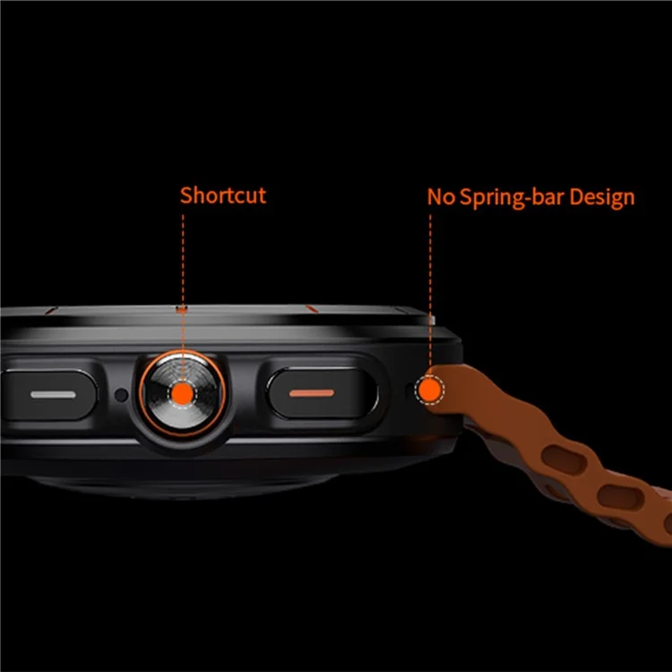 W7 1.43-inch AMOLED Screen Health Monitoring Smart Watch Waterproof Sports Smart Bracelet - Orange
