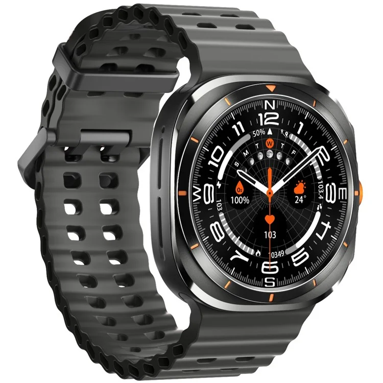 W7 1.43-inch AMOLED Screen Health Monitoring Smart Watch Waterproof Sports Smart Bracelet - Black