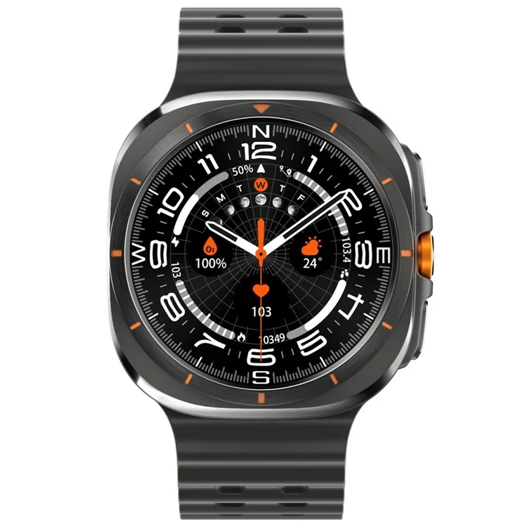 W7 1.43-inch AMOLED Screen Health Monitoring Smart Watch Waterproof Sports Smart Bracelet - Black