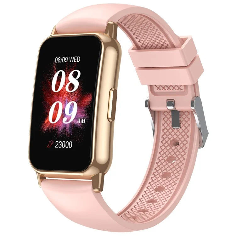 CY22 Silicone Strap 1.47-inch Curved Screen Smart Watch Sleep Health Monitoring Metal Case Smart Bracelet - Gold