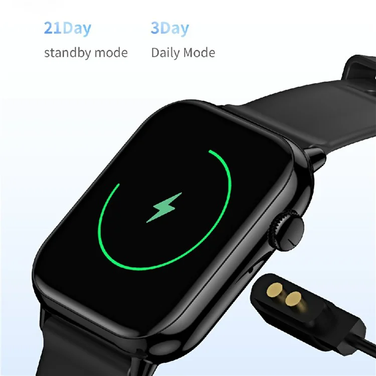 HD15 1.75-inch Touch Screen Women Waterproof Bluetooth-compatible Calling Smart Watch Fitness Tracker Smart Bracelet - Black