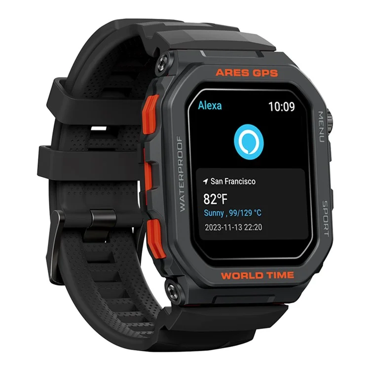 Zeblaze Ares GPS 1.75 Pulgadas Bluetooth Llama Smart Watch GPS Posicionamiento Monitoreo de Salud Sports Watch - Negro