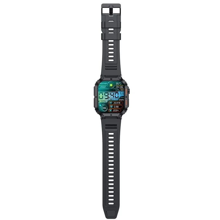 K57 Pro 1.96-inch Bluetooth-compatible Call Smart Watch Health Monitoring Outdoor Sports Smart Bracelet - Black