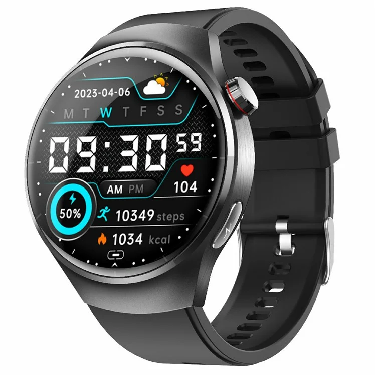 F600 Sports Smart Watch Heart Rate Monitor Fitness Tracker with Silicone Strap - Black