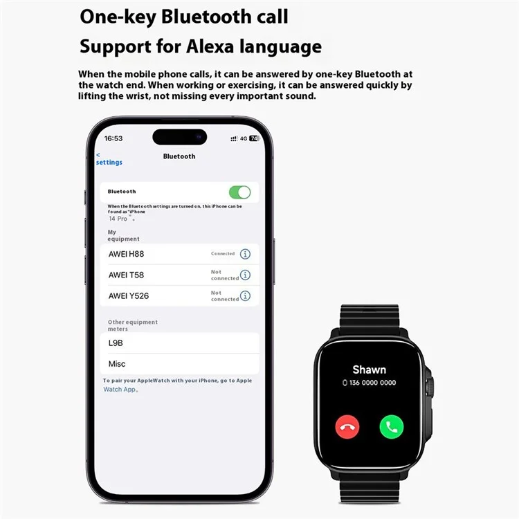 Awei H88 Herzfrequenzmonitor Smart Watch Sports Armband Wasserdichte Aktivität Tracker