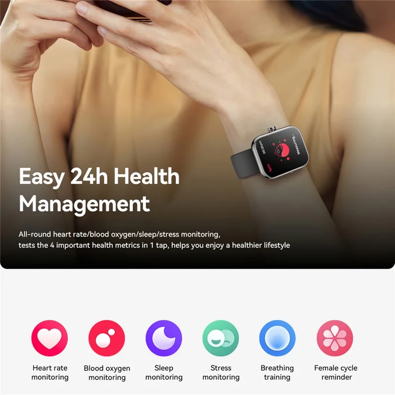 JOYROOM JR-FT5 Plus Smart Watch 1.96-inch Screen Sports Watch Answer / Make Call - Rose Gold