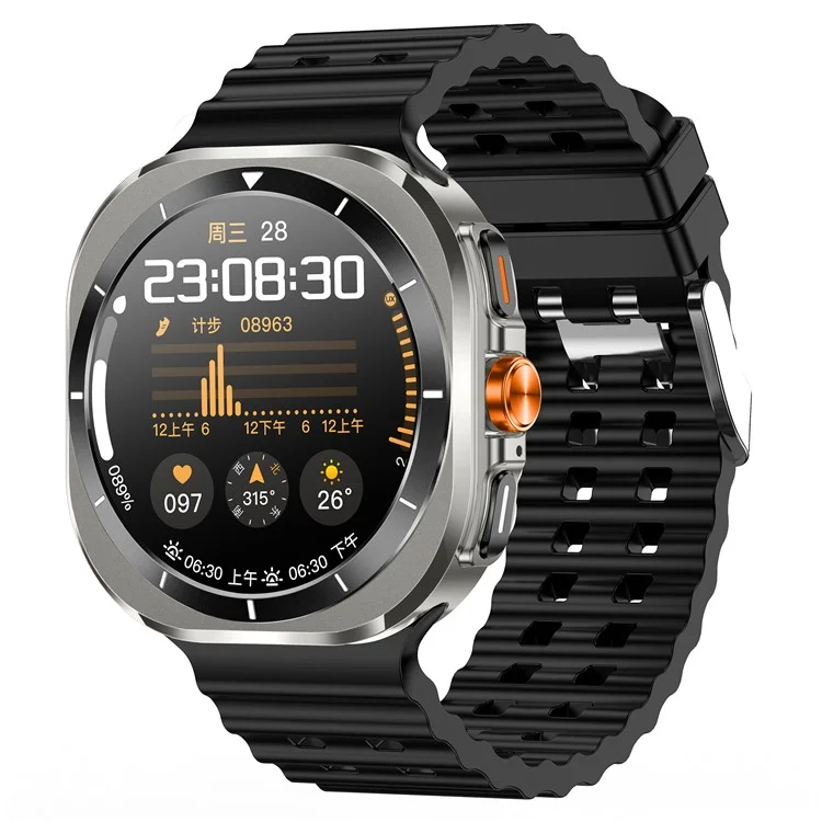 Z7 Ultra 1.46-inch Smart Watch Health Monitoring Waterproof Outdoor Sports Smart Bracelet - Black