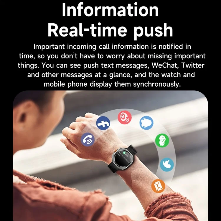 Z7 Ultra 1.46-inch Smart Watch Health Monitoring Waterproof Outdoor Sports Smart Bracelet - Black