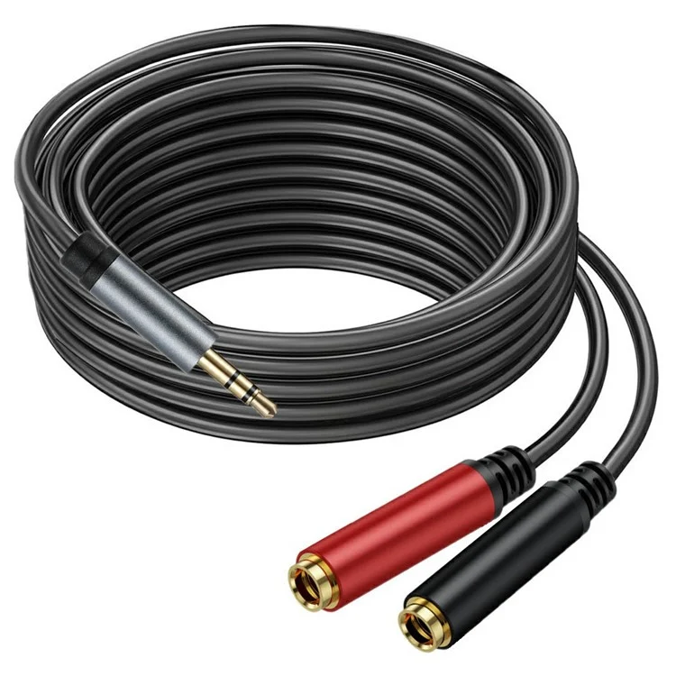 3m 3.5mm Male Stereo TRS to Two 6.35mm 1 / 4 Inch TS Female Stereo Breakout Cable Y Splitter Cable