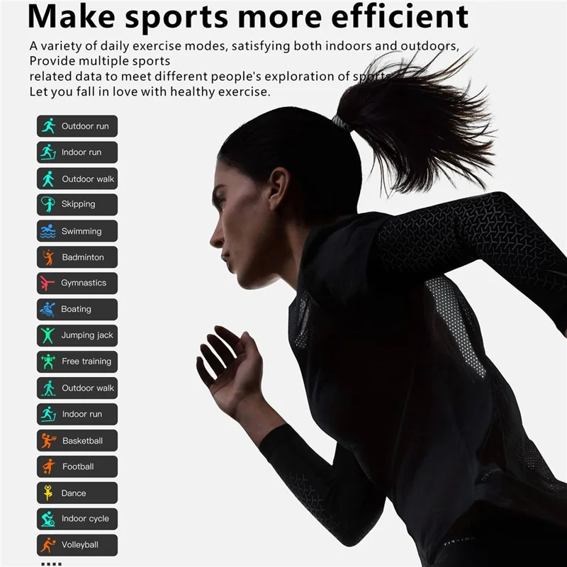 QX7PRO Smart Watch Smart Watch Monitoring Impermeable Bluetooth Llamadas al Aire Libre Sports Smart Bracelet - Negro