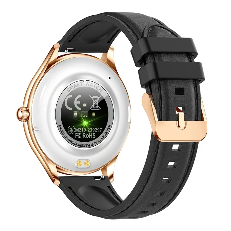 Qs36 Cinta de Silicone de 1,43 Polegadas Relógio Inteligente Freqüência Cardíaca Monitoramento do Sono Bluetooth Sport Watch - Preto