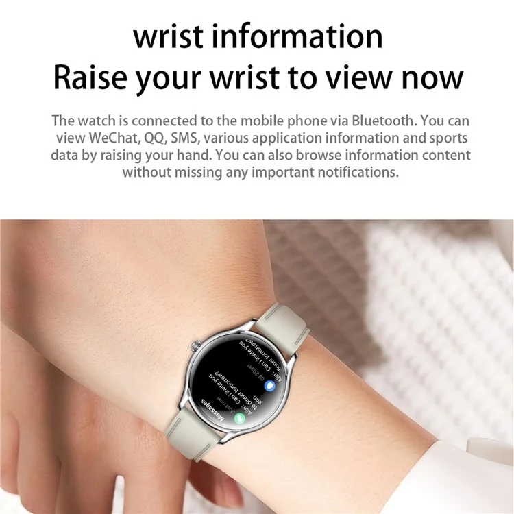 Qs36 Cinta de Silicone de 1,43 Polegadas Relógio Inteligente Freqüência Cardíaca Monitoramento do Sono Bluetooth Sport Watch - Preto