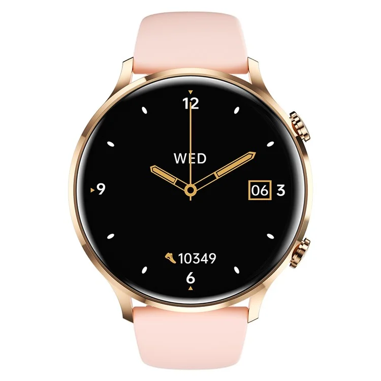 Strapa de Silicone QS40 1,39 Polegadas Ultra-fino Smart Watch Health Monitoramento de Saúde Bluetooth Calling Sport Watch - Ouro+rosa