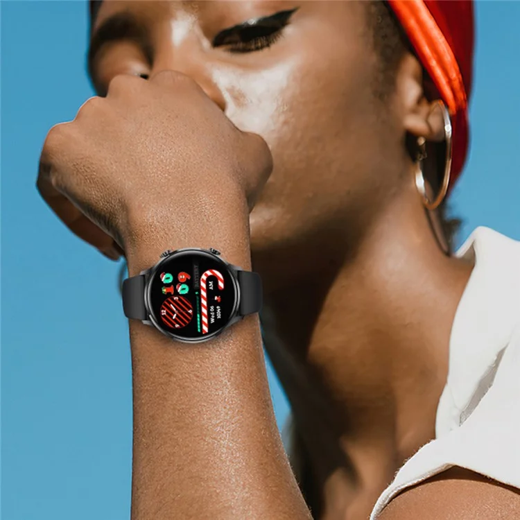 Strapa de Silicone QS40 1,39 Polegadas Ultra-fino Smart Watch Health Monitoramento de Saúde Bluetooth Calling Sport Watch - Ouro+rosa