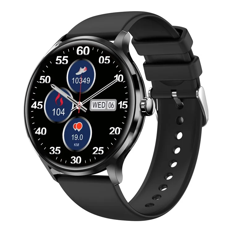 QS80 1,39 Pollici Ultra-sottile Orologio Intelligente Bluetooth Chiama il Monitoraggio Della Salute Dell'ossigeno Nel Sangue Sport - Nero+nero