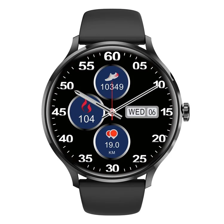QS80 1,39 Pollici Ultra-sottile Orologio Intelligente Bluetooth Chiama il Monitoraggio Della Salute Dell'ossigeno Nel Sangue Sport - Nero+nero