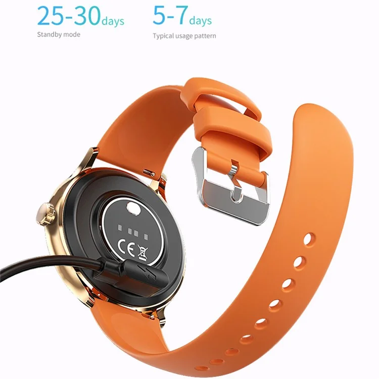 QS80 1,39 Pollici Ultra-sottile Orologio Intelligente Bluetooth Chiama il Monitoraggio Della Salute Dell'ossigeno Nel Sangue Sport - Nero+nero
