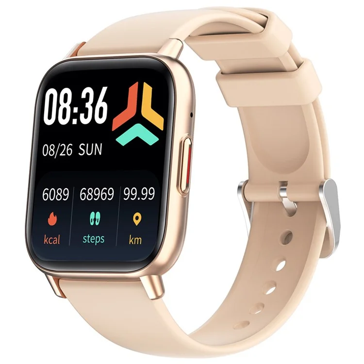 DM80 DM80 1,85 Pouces Smart Watch Ultra-mince Bluetooth Appelant le Somnifère de Surveillance de la Santé de la Fréquence de Santé - or