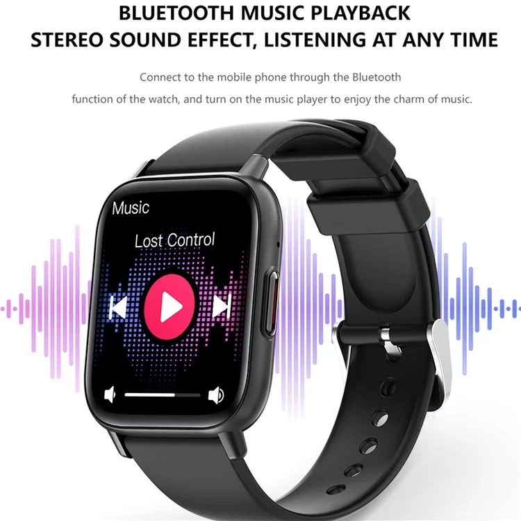 DM80 DM80 1,85 Pouces Smart Watch Ultra-mince Bluetooth Appelant le Somnifère de Surveillance de la Santé de la Fréquence de Santé - or