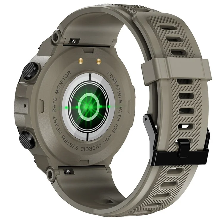 Pulsera K22 Fitness 1.28 Pulgadas IPS Pantalla Heart Heart Monitor de Presión Arterial Bluetooth Smart Watch - Gris
