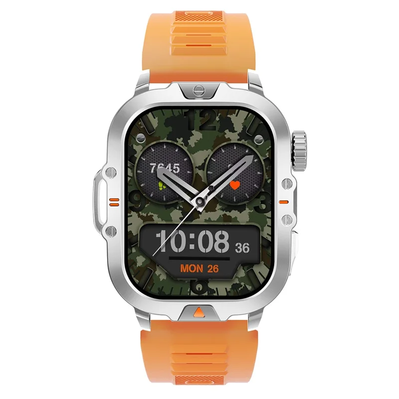 V17 Smart Watch Bluetooth Call Monitor Multi-Sport Tracker Tracker IP68 Водонепроницаемые Интеллектуальные Часы, Силиконовый Ремешок - Апельсин
