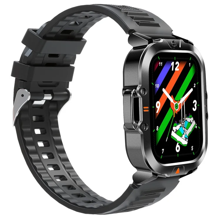 V17 Smart Watch Bluetooth-compatible Call Health Monitor Multi-Sport Tracker IP68 Waterproof Smartwatch, Silicone Strap - Black