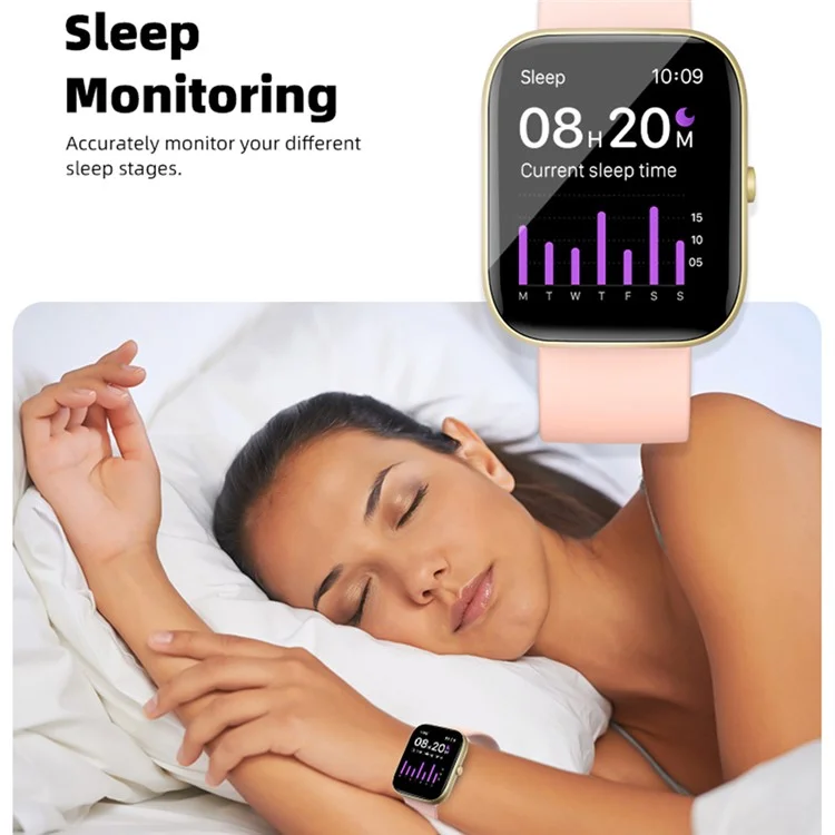 C08 1.91 Pulgadas Smart Watch Bluetooth Llamadas a la Salud Monitoreo de la Música Control Sport Watch - Negro