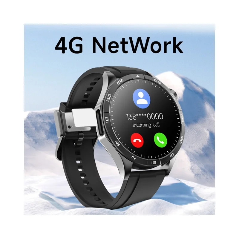 LM01 2+16G 1.43-inch AMOLED Smart Watch 4G SIM Card Android 8.1 Smart Sport Watch, for Europe Asia Africa - Green