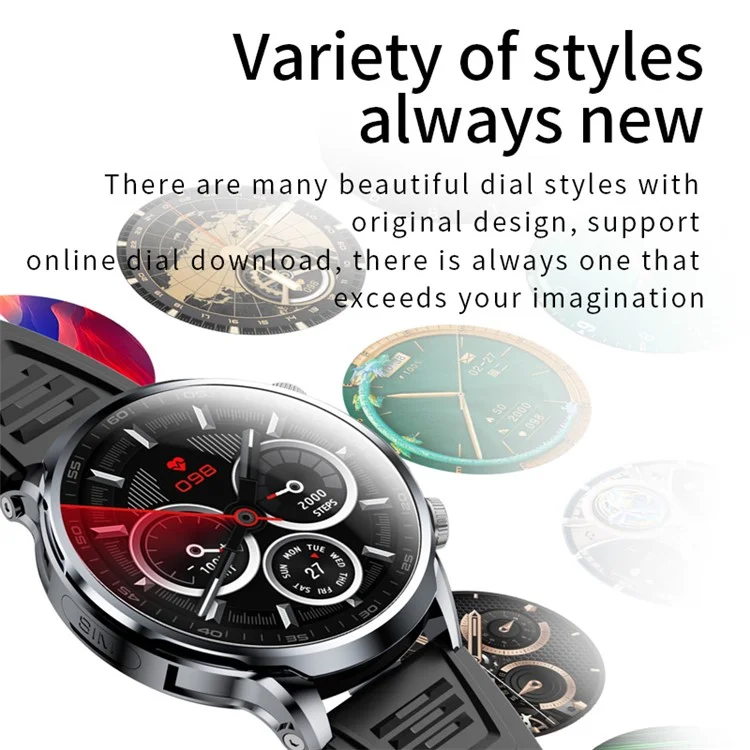 H18 3+32G 1.95" Large Screen Smart Watch 4G Network SIM Card Android 8.1 Health Monitoring Smart Watch - Silver