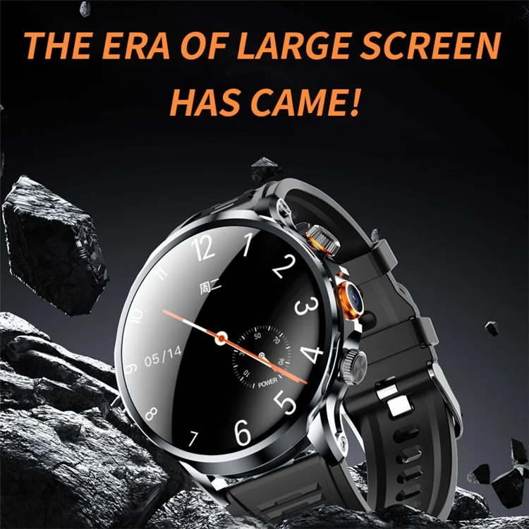 H18 3+32G 1.95" Large Screen Smart Watch 4G Network SIM Card Android 8.1 Health Monitoring Smart Watch - Silver