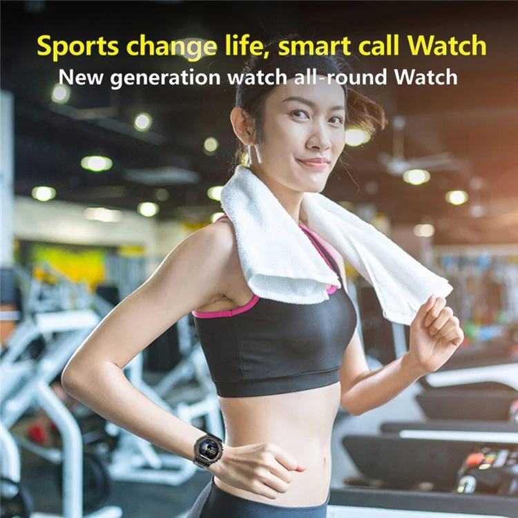 PGD446 1,28-дюймовая Bluetooth Calling Smart Watch Countsement Мониторинг Здоровья на Открытом Воздухе Спортивные Часы - Черный